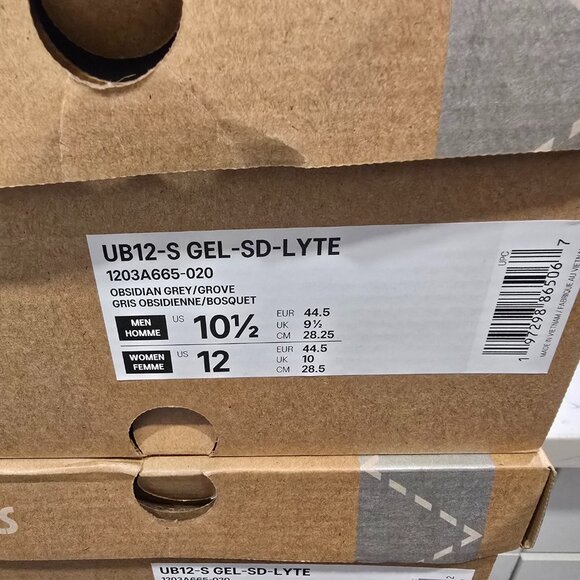 ASICS UB12-S GEL-SD-LYTE 1203A665 020 Obsidian Grey/Grove Men Shoes Sz 10.5 NEW - Picture 11 of 16